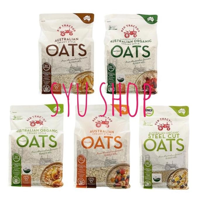

Red Tractor Organic Instan Rolled Oats Oat Creamy Style Steel Cut 1Kg 1000Gr Terbaru