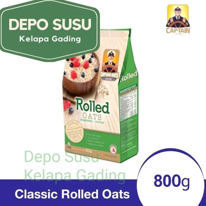 

Captain Oats Oatmeal 800Gr Instant Quick Cook Rolled Oat Breakfast 800 Promo