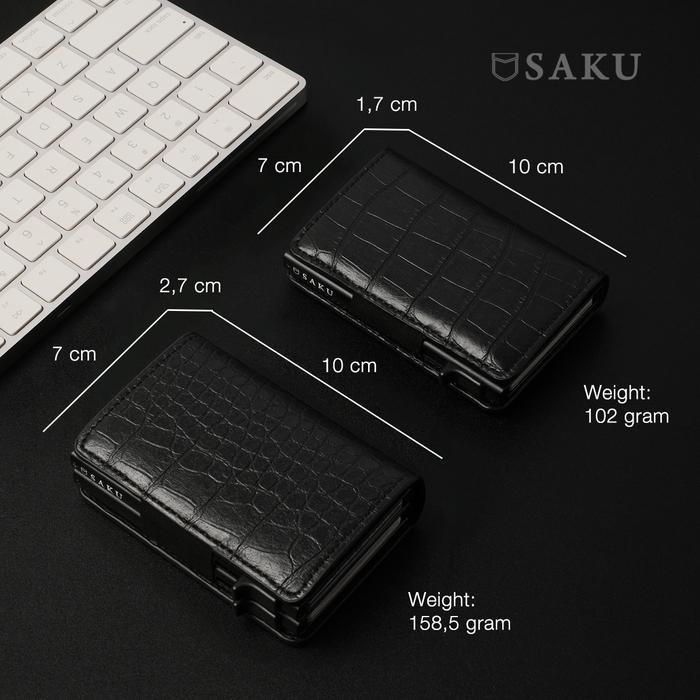 Saku Dompet Kartu Pria Wanita Smart Wallet Card Holder Rfid Crocodile Original Dan Terpercaya