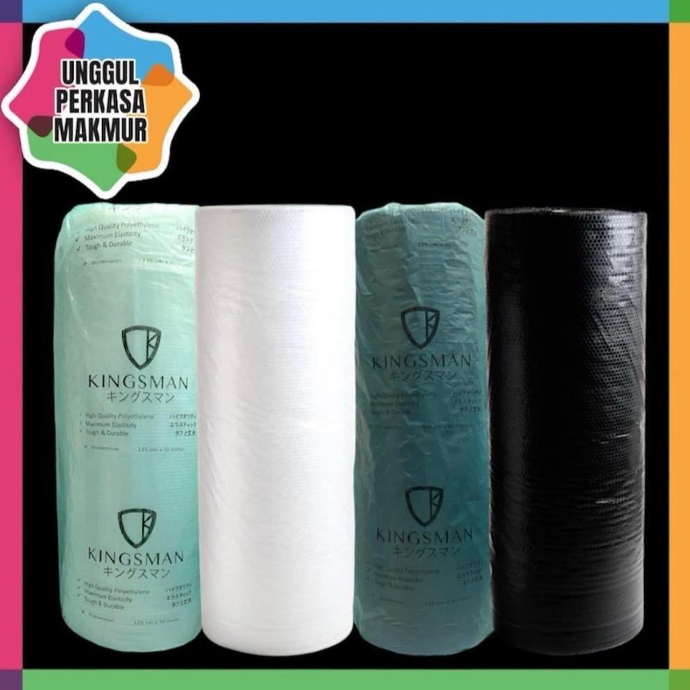 

Produk Baru!! Bubble Wrap Ekonomis 125cm x 50m Roll Besar Hitam Putih Transparan Packing