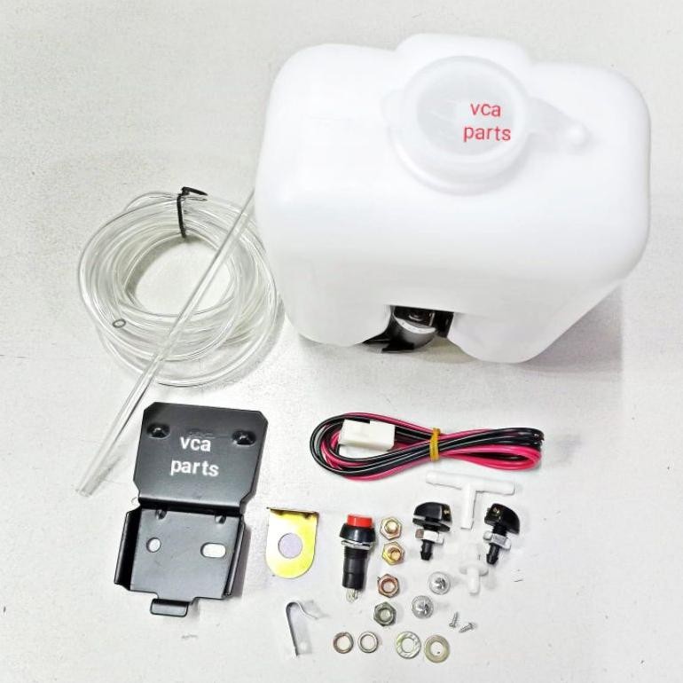 Tabung Air Wiper Mobil Komplit Dinamo Washer 12v Universal