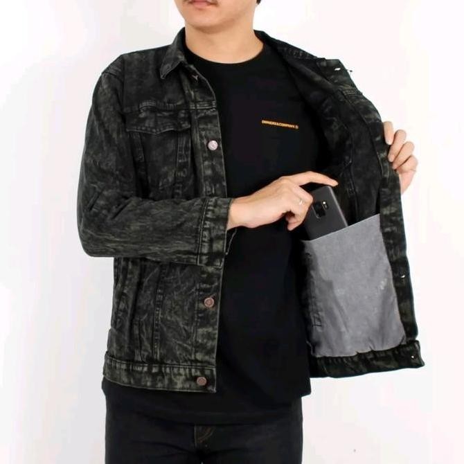 Jaket Jeans Sleting zipper-Jaket Denim-Jaket Sandwash Unisex Pria-wanita jaket & mantel jacket daps