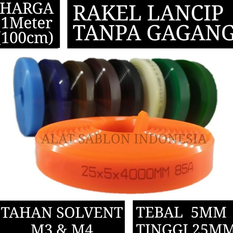 

KARET RAKEL SABLON ORANGE LANCIP PANJANG 1 METER 25X5 - ALAT SABLON MANUAL TERMURAH