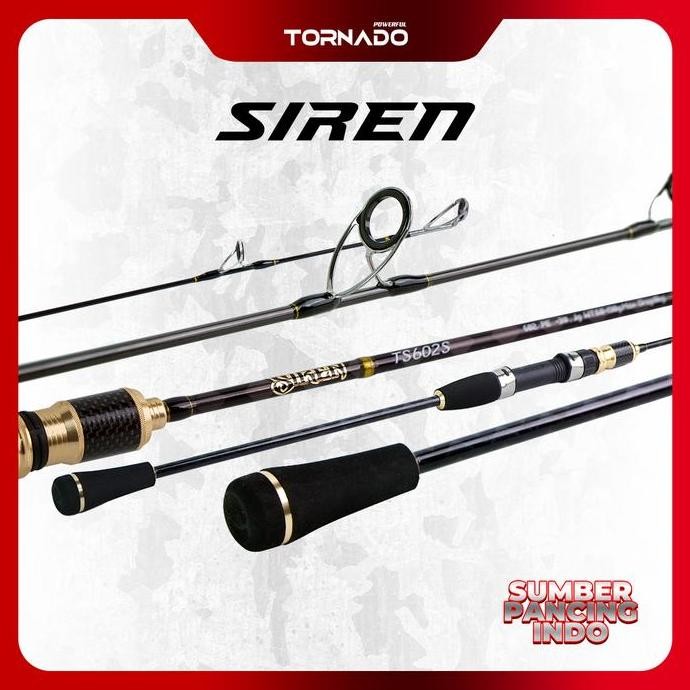 Tersedia TORNADO Joran Pancing Spinning SIREN 180cm PE1-3 & PE2-4 Hi-Carbon Material 24T HRS Joran P