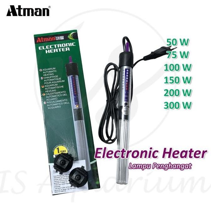Tersedia Atman Heater 50W 75W 100W 150W 200W Penghangat Air Akuarium Lampu