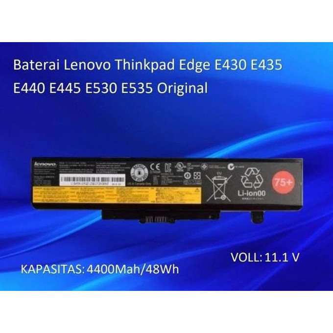 Baterai Lenovo Thinkpad Edge E430 E435 E440 E445 E530 E535 Original