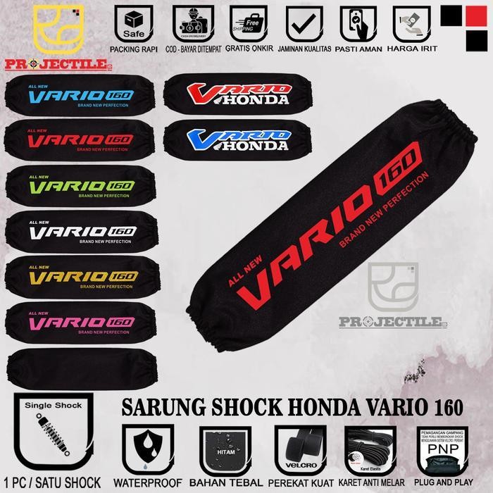 Sarung Shock Vario 160 / Cover Shockbreaker Sarung Sok Shok Belakang Motor Honda Vario / Vario 160 V