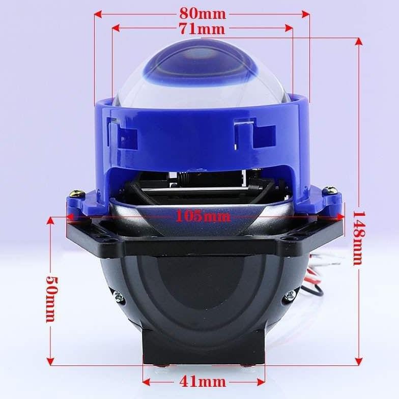 Projie Projector Biled VAHID E10 PLUS 3 Inch Bluelens 78w Kembaran E10 GX10