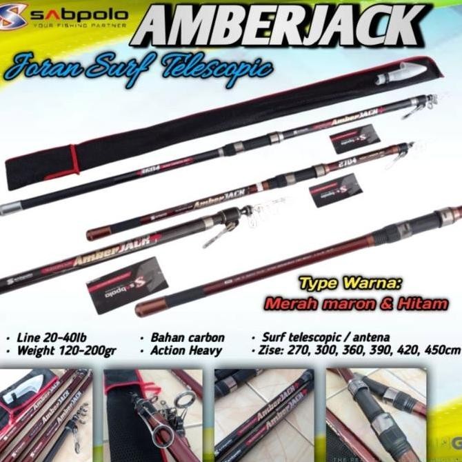 Tersedia Joran Pancing surf sabpolo amber jack 270 300 360 390 420 dan 450 joran pantai Mancing pasi