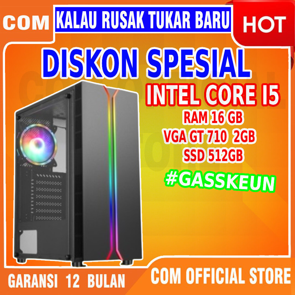 paket CPU PC komputer computer CORE i5 full Set GAMING DESAIN EDITING fullset rakitan MURAH GARANSI