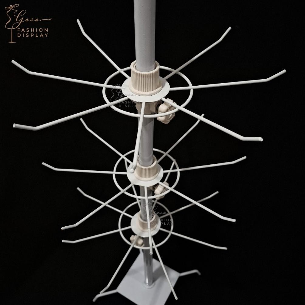 Viral Gantungan Matahari Display Aksesories Putar 3 Tingkat Besar Ram Putar Rak Putar Susun 3 (Bh) F