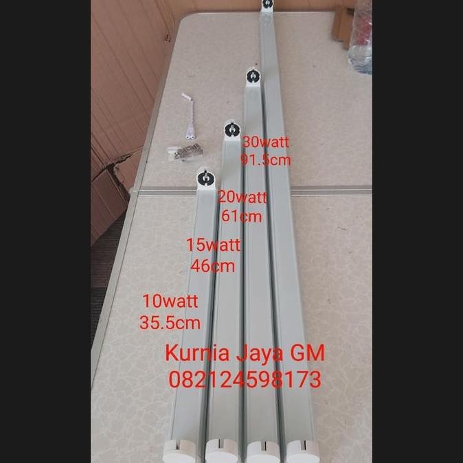 Tersedia Kap Lampu Elektronik Neon T8 10w 15w 20w 30w Housing TL UVC T8 Komplit