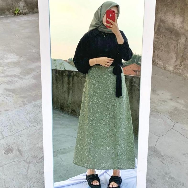 VIRAL ROK WANITA SKIRT / FLORAL SKIRT / PATTERN SKIRT Am67