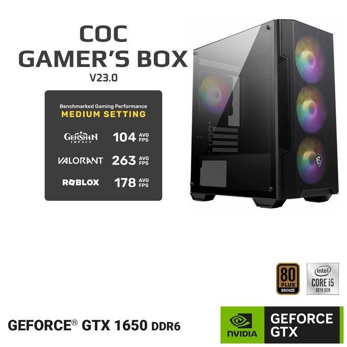 COC GAMER'S BOX V23.0 GeForce GTX 1650 DDR6 - Paket PC Rakitan