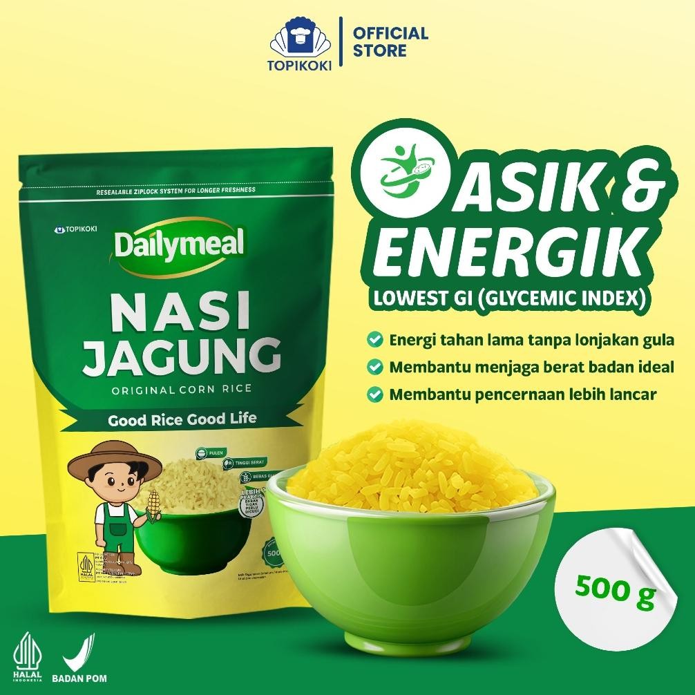 

ready [Combo Hemat] Dailymeal - Cassava Rice (Nasi Singkong) & Corn Rice (Nasi Jagung) 500g - Hadiah Sehat untuk Teman dan Keluarga murah