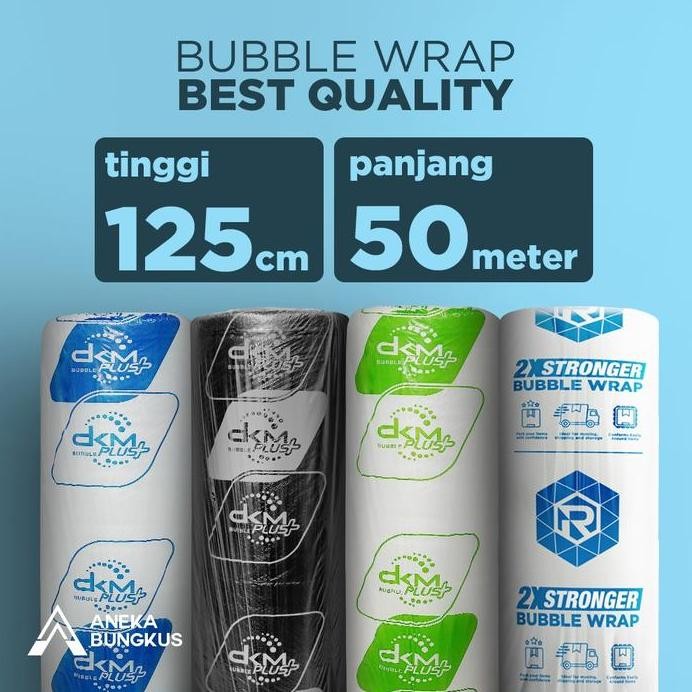 

ready stock PLASTIK BUBBLE / BUBBLE WRAP 125CM X 50M DKM+ PREMIUM MURAH