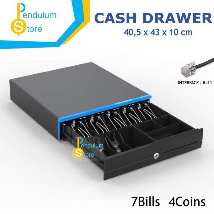 Iware Cash Drawer 40,5 X 43 X 10 Cm Model Cd-408 Cashdrawer / Laci Uang Kasir Anti Karat 7 Slot Uang
