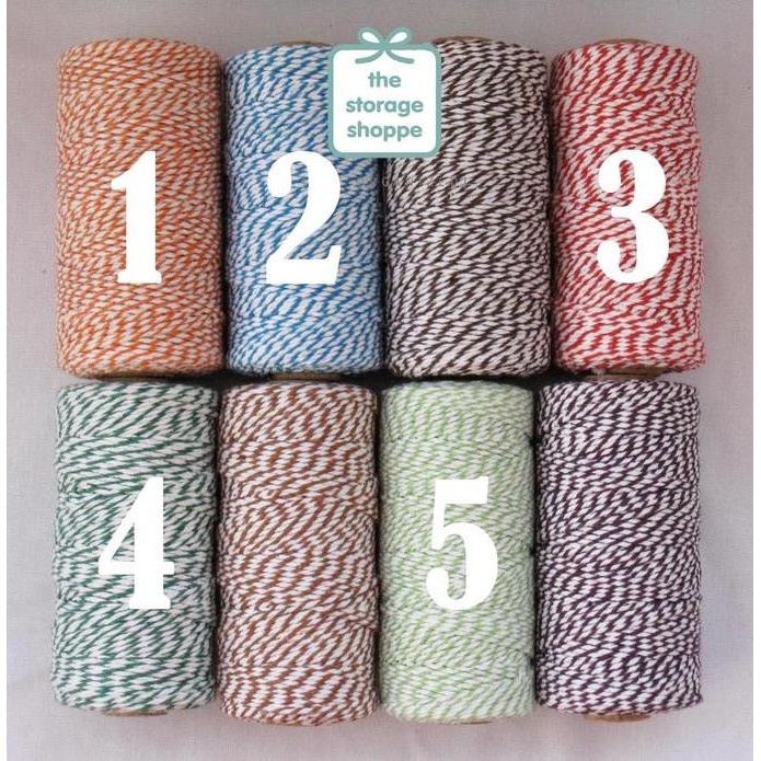 

ready stock Tali Kado Bakers Twine 100 meter 2 mm / Benang Ikat Katun
