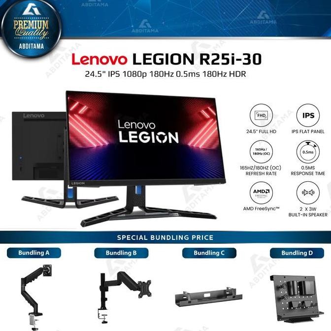 Monitor LED LENOVO LEGION R25i-30 24.5 Inch IPS 1080p 180Hz 0.5ms 180Hz HDR