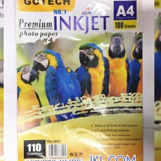 

baru INKJET PAPER 110GR GOTECH isi 100lbr