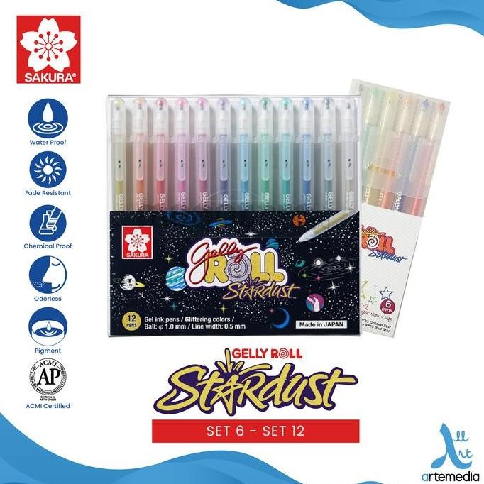 

Pulpen Warna Sakura Gelly Roll Stardust Color Set Gel Pen Bolpen MURAH