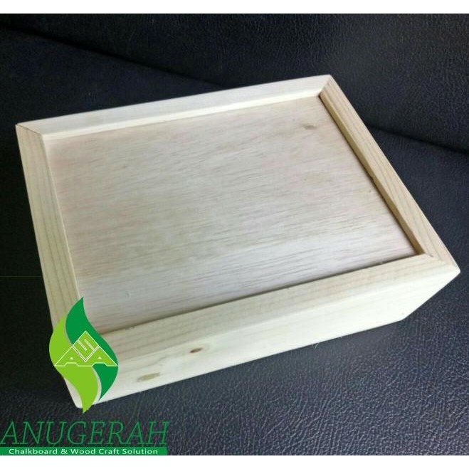 

ready stock Sliding Wooden Box Kotak Kayu Rustic Gift Box Serbaguna Packaging