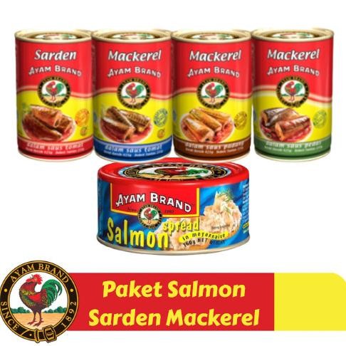 

ready Ayam Brand - Paket Ikan Salmon Sarden Mackerel Kaleng murah