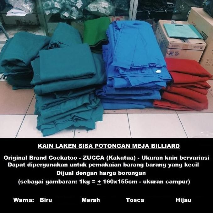 Grosir Kain Laken Billiard Kiloan (Sisa Potongan Kain)