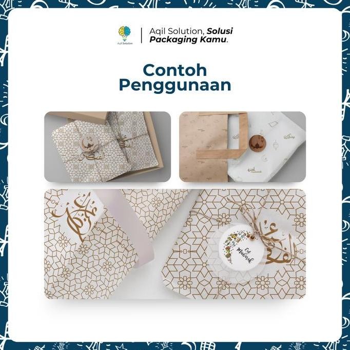 

ready stock (20 pcs) Eid Series Wrapping Paper / Kertas packing Dorslag Motif Idul Fitri / kertas Hampers kado bungkus baju