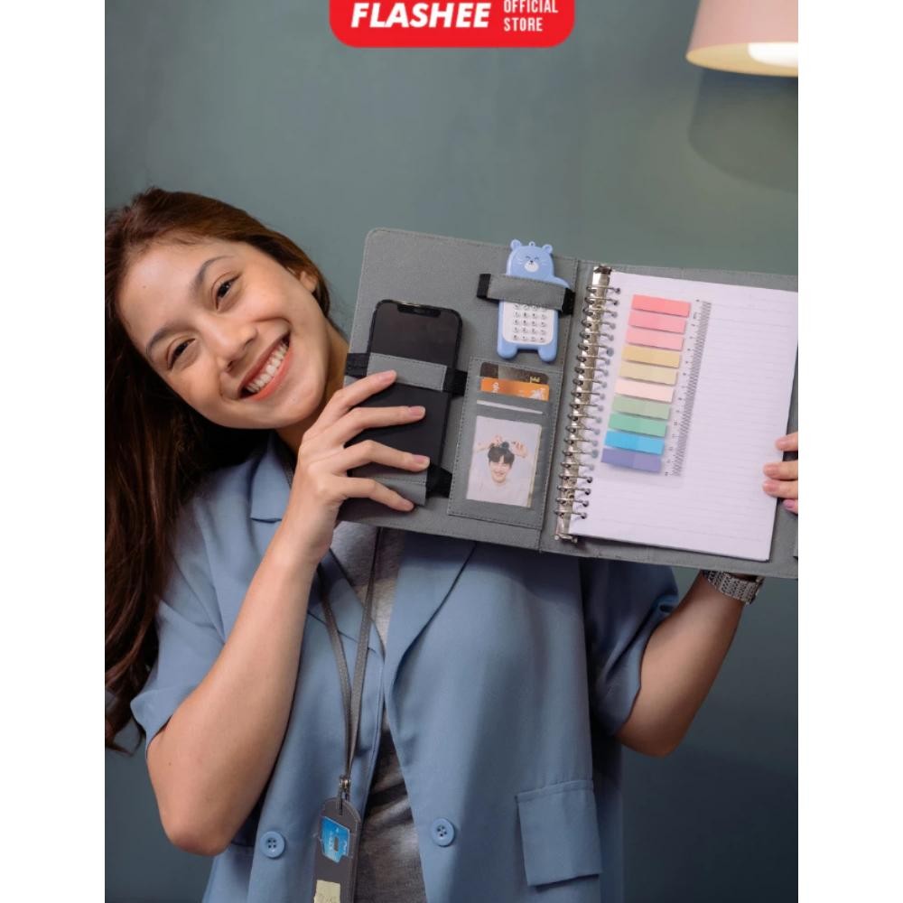 

Flashee Binder Polos A5 20 Ring Antimainstream Ozzie Binder Eksklusif A5 20 Ring Multifungsi 7 Warna
