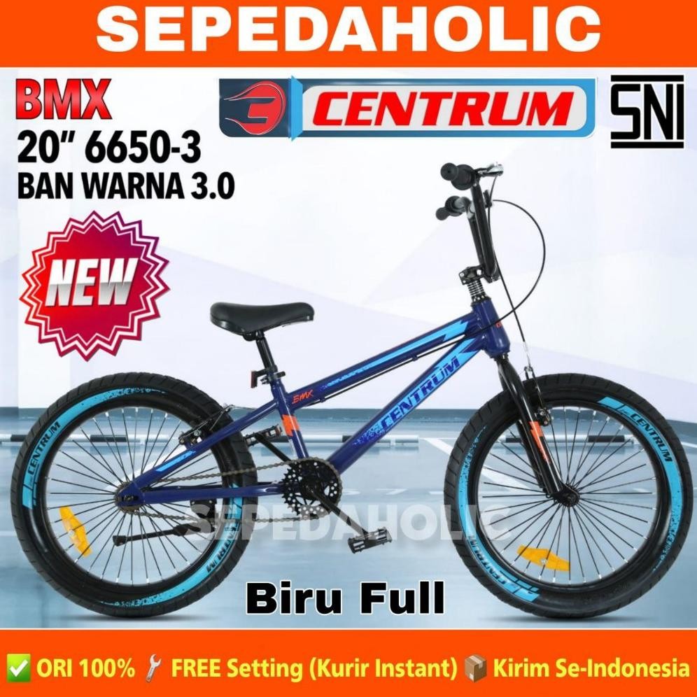 NEW Sepeda Anak Laki BMX CENTRUM 6650-3 Ban 2.40 & Jumbo 3.00 Ukuran 20 Inch Usia 8-12 Tahun