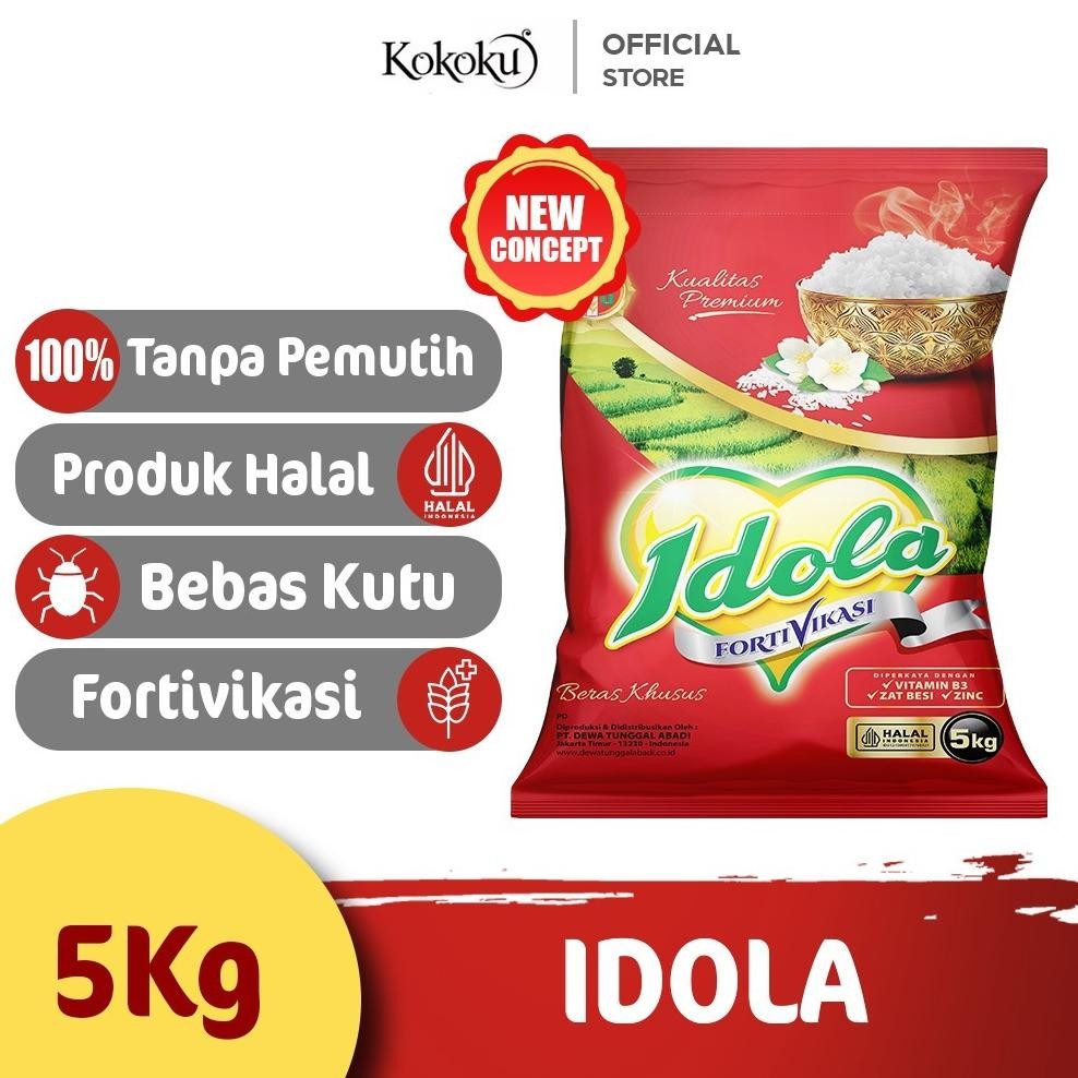 

ready KOKOKU - Beras Idola 5kg Beras Pulen Beras Putih Beras Fortivikasi murah