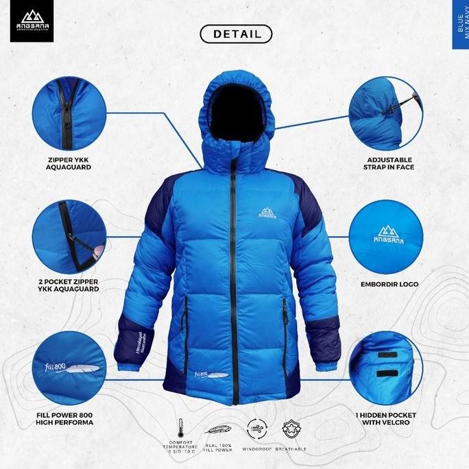 Jaket Bulu Angsa Angsana Seri Himalayan Summite Real 100% Goose Down