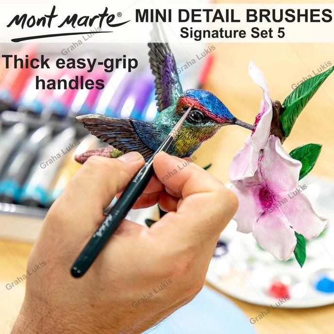 

ready Mont Marte Mini Detail Brushes 5pcs BMHS0033