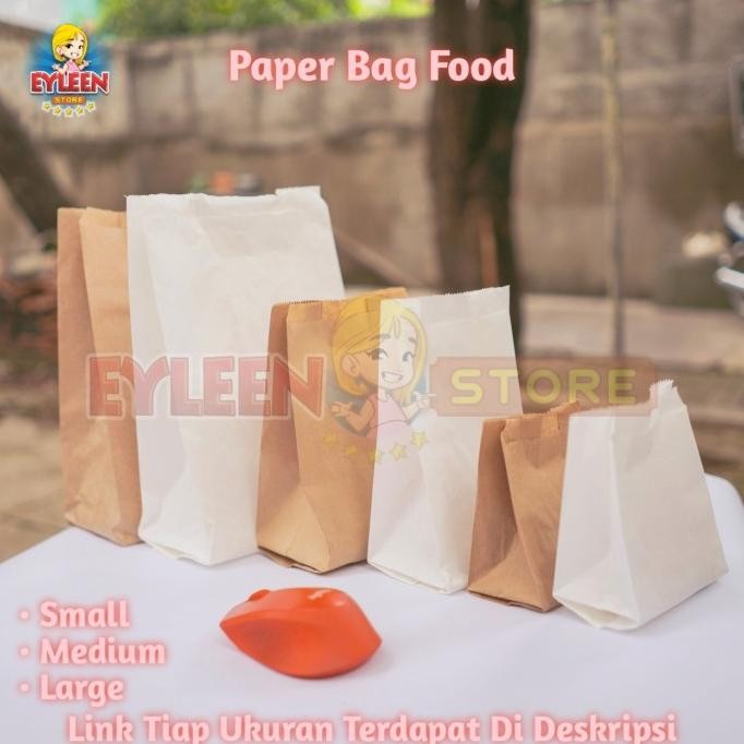

ready stock Paper Bag Small / Kantong Kertas S | Kantong Roti / Snack