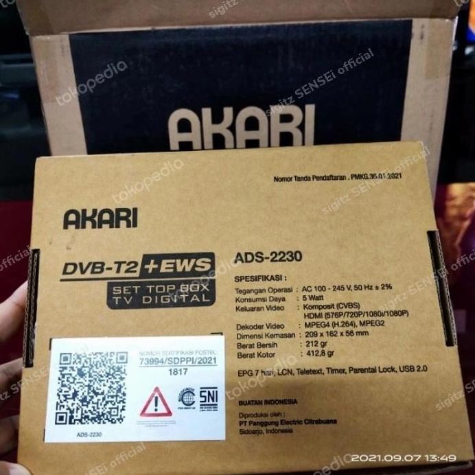 new  set top box AKARI ads-2230 tv digital DVBT2 STB ads2230 EWS DVB-T2