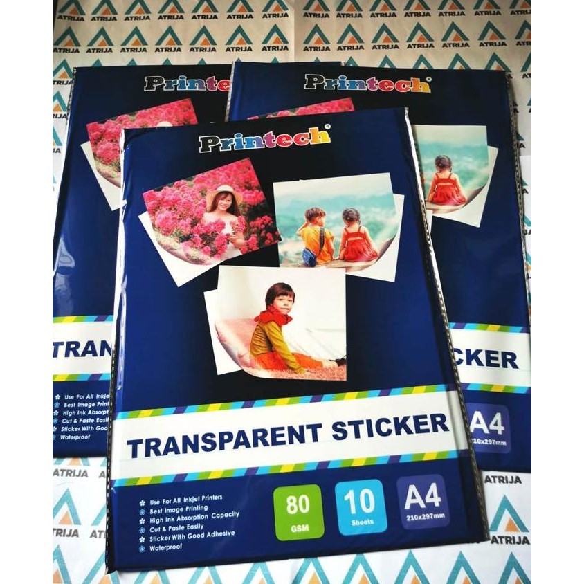 

baru Kertas Sticker A4 Transparent Sticker Paper