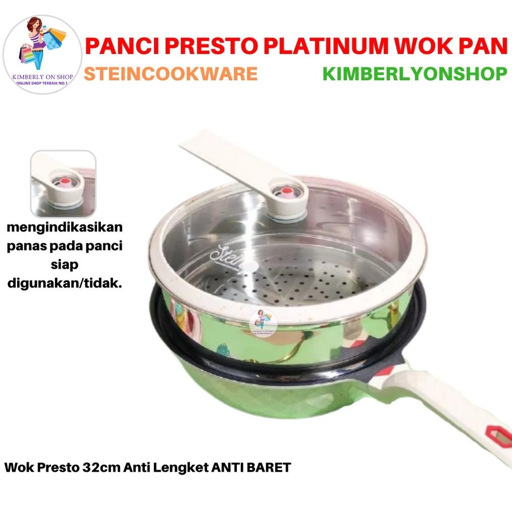 Panci Presto Wok Platinum Pressure Cooker 32 Cm Steincookware Ready