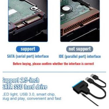 new  USB TO SATA 2.0 / 3.0 WITH POWER / KABEL ADAPTER CONVERTER USB TO SATA USB 2.0 / USB 3.0