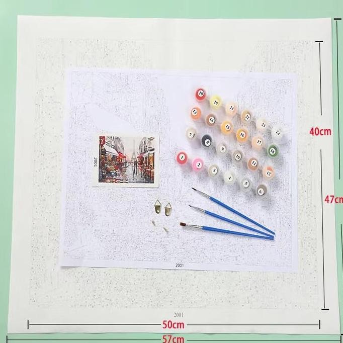 

ready DIY CANVAS PAINTING BY NUMBER KIT DIGITAL OIL PAINTING DIY PAINT BY NUMBER LUKISAN 40X50CM / PAINTING KIT