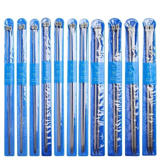 

breien breypen / single pointed knitting needle ALUMINIUM 22pcs/set murah