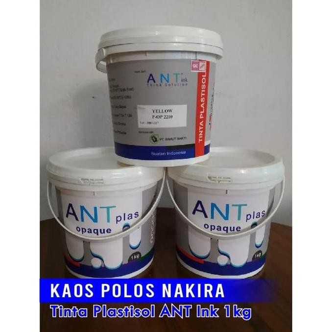 ready Tinta Sablon Kaos Plastisol ANT Ink / Cat Plastisol Black / Hitam 1 kg