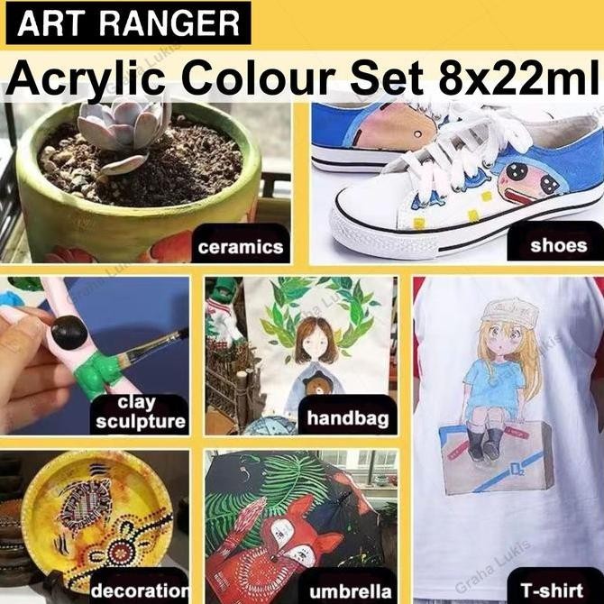 

ready Art Ranger Acrylic Set Pastel / Set Cat Akrilik 8x22ml