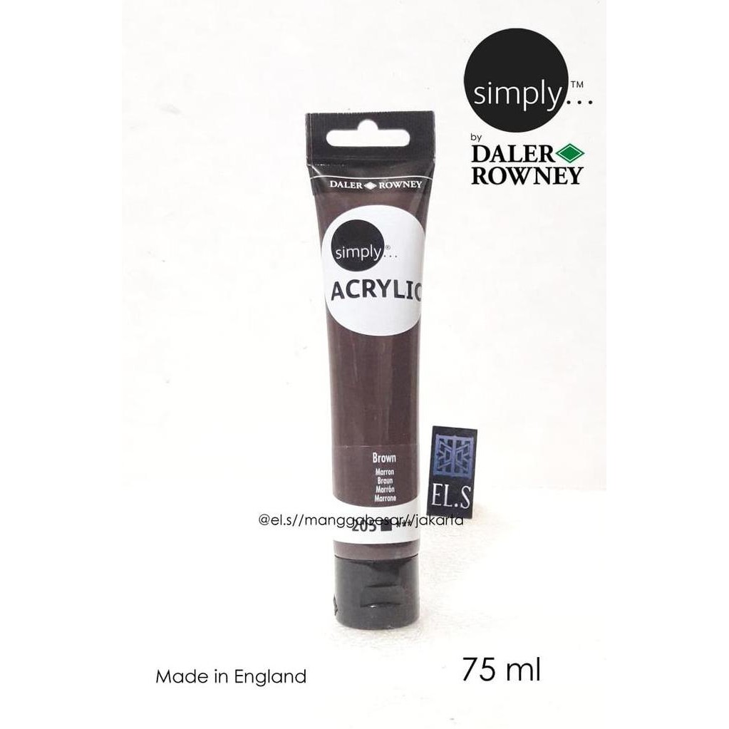 

ready Daler Rowney Simply Acrylic Brown 75 ml ( Cat Akrilik )