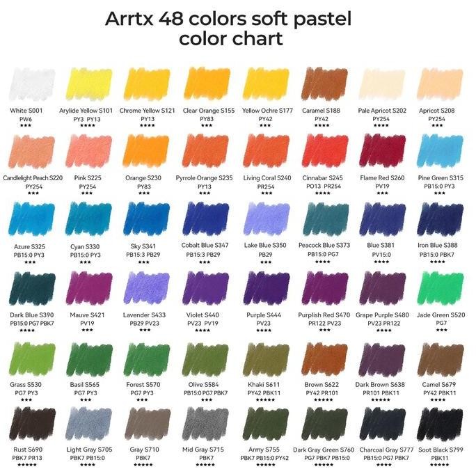 

ready Arrtx 48 Colors Soft Pastels