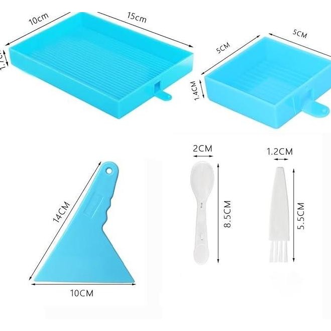 

ready 6 Grid Color Tray Palette Diamond Painting Tools Kits, Nampan Jumbo Diamond Painting