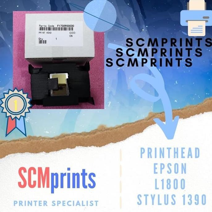 Printhead Print Head EPSON 1390 L1800 L-1800 New Original Promo Head