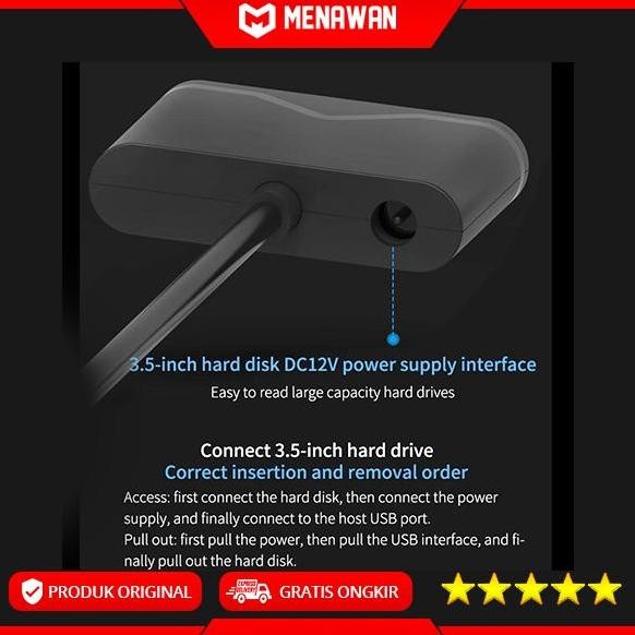 ready Converter SATA to USB 3.0 Adapter HDD Kabel Konektor Hardisk External