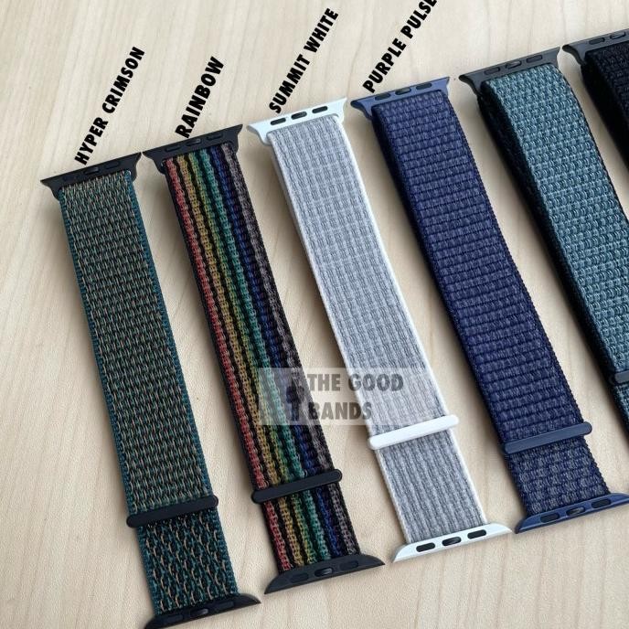 (Expert) Strap Apple Watch Series 7 NIKE SPORT LOOP nylon Band Iwatch 41mm 45mm