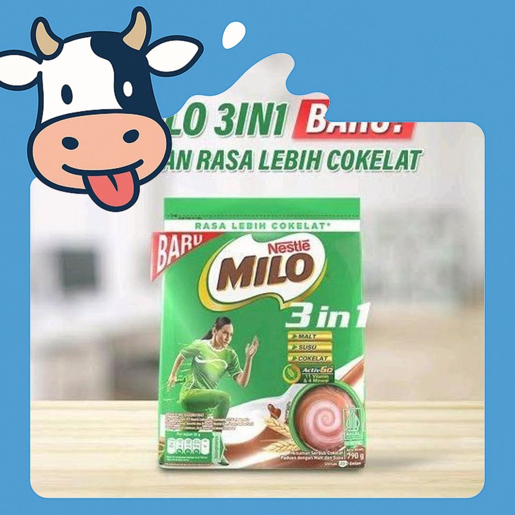 

Milo Activ Go 3 In 1 Kemasan 790Gr